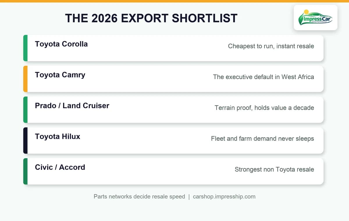The 2026 shortlist of best cars to export from Dubai