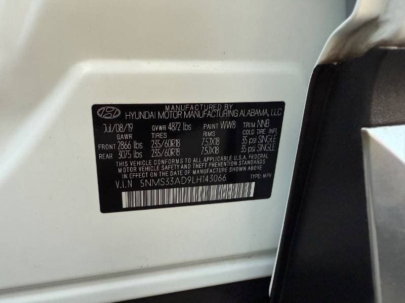 2020 Hyundai Santa Fe LIMITED thumbnail 7