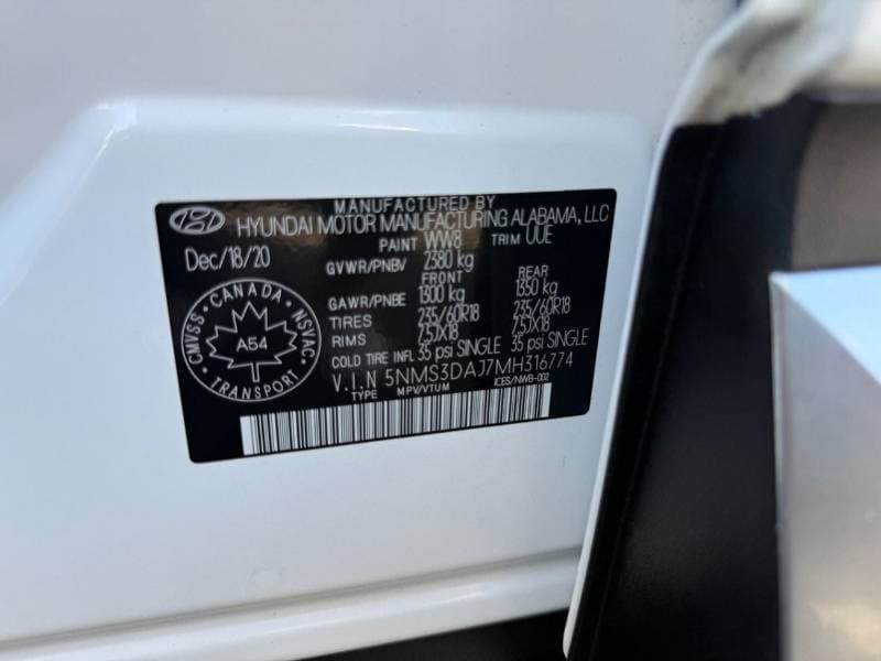 2021 Hyundai Santa Fe STANDARD thumbnail 8