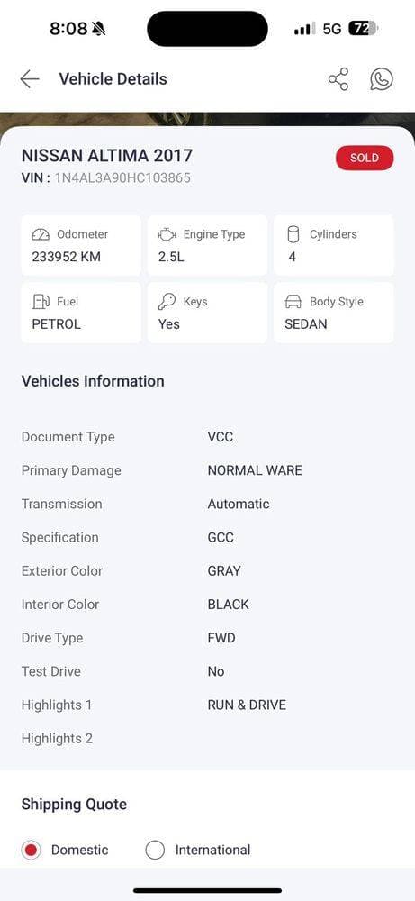 2017 Nissan Altima thumbnail 3